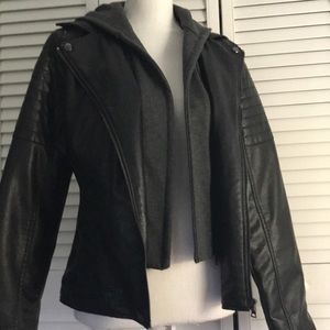 a.n.a. NWOT Black Hooded Jacket